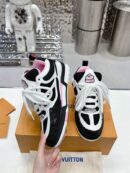 Louis Vuitton Unisex Black White Pink Skate Shoes