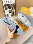 Louis Vuitton LV Skate Sneaker - Light Grey Pebbled Leather