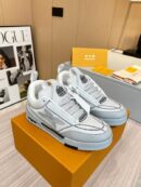 Louis Vuitton LV Skate Sneaker - Light Grey Pebbled Leather