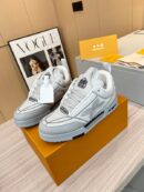 Louis Vuitton LV Skate Sneaker - Light Grey Pebbled Leather
