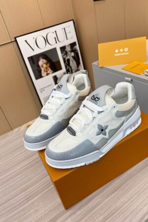 Louis Vuitton LV Skate Sneaker - White & Grey Mesh