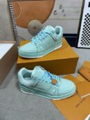 Louis Vuitton LV Trainer Sneakers - Mint Green Leather
