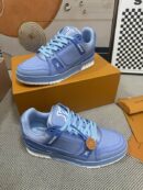 Louis Vuitton LV Trainer Sneakers - Monochromatic Blue Leather