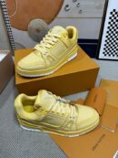 Louis Vuitton LV Trainer Sneakers - Saffron Yellow Leather
