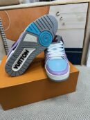 Louis Vuitton LV Trainer Sneakers - Sky Blue Lilac Leather