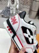 Louis Vuitton LV Trainer Sneakers - White Black Red Leather