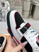 Louis Vuitton LV Trainer Sneakers - White Black Red Leather