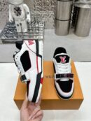 Louis Vuitton LV Trainer Sneakers - White Black Red Leather