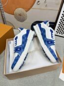 Louis Vuitton LV Trainer Sneakers - White Blue Damier