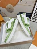 Louis Vuitton LV Trainer Sneakers - White Green Monogram