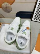 Louis Vuitton LV Trainer Sneakers - White Green Monogram