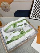Louis Vuitton LV Trainer Sneakers - White Green Monogram