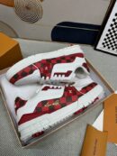 Louis Vuitton LV Trainer Sneakers - White Red Damier