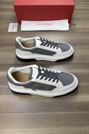Luxury Salvatore Ferragamo Two-Tone Gancini Sport Sneakers