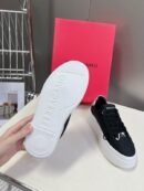 Salvatore Ferragamo Women's Black Leather Platform Sneakers