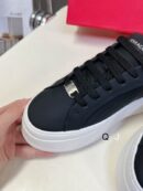 Salvatore Ferragamo Women's Black Leather Platform Sneakers