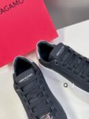 Salvatore Ferragamo Women's Black Leather Platform Sneakers