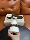 Santoni Men's Dark Brown Suede Star Sneakers