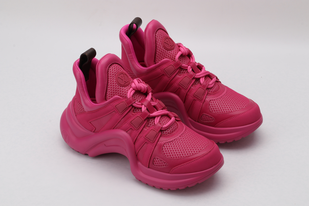 Louis Vuitton Bold Monochrome Pink Low-Top Sneakers - Image 4
