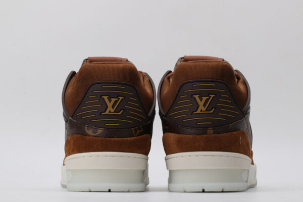 Classic Monogrammed Brown Low-Top Sneakers - Image 6
