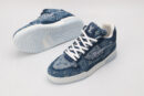 Distinctive Denim Monogram Low-Top Sneakers