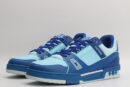 Dynamic Two-Tone Blue Low-Top Sneakers