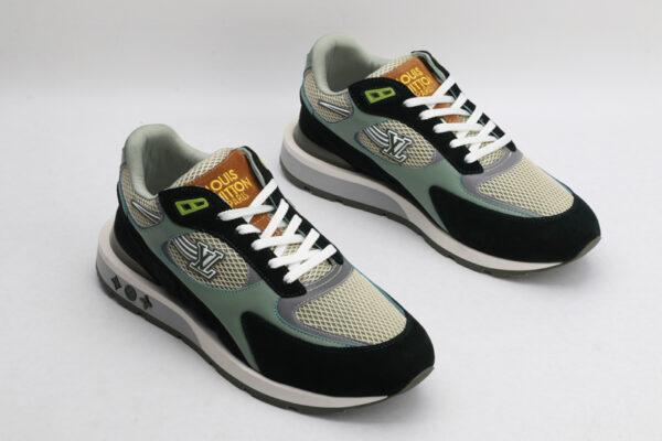 Earth-Tone Multi-Panel Athletic Sneakers - Image 2