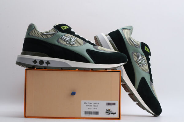 Earth-Tone Multi-Panel Athletic Sneakers - Image 5