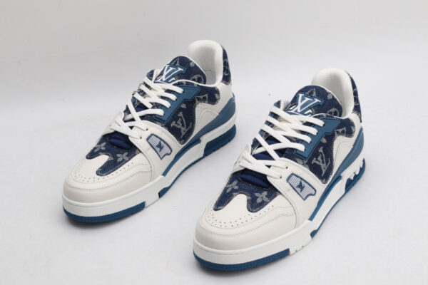 IndigoDenim Blue & White Urban Sneakers - Image 4
