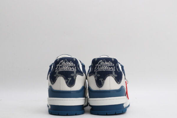 IndigoDenim Blue & White Urban Sneakers - Image 6