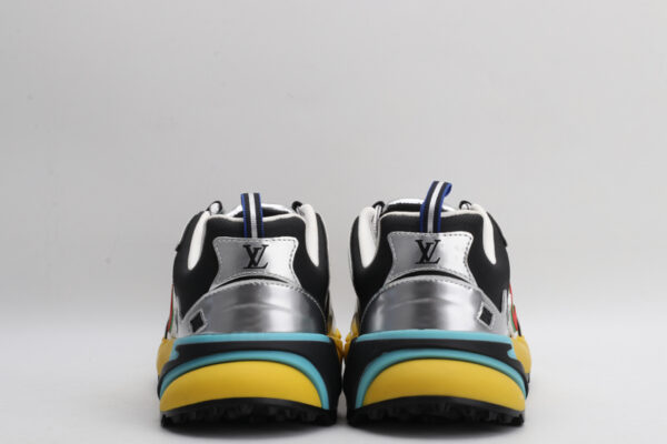 Louis Vuitton LV Runner Tatic Sneakers - White, Black, Silver, Yellow, and Blue - Image 6