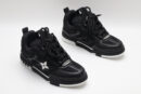 A pair of black Louis Vuitton LV Trainer sneakers