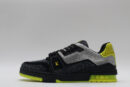 Louis Vuitton LV Trainer Crystal Embellished Sneakers - Black and Neon Yellow