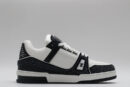 Louis Vuitton LV Trainer Crystal Embellished Sneakers - Black and White