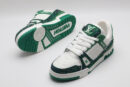 Louis Vuitton LV Trainer Crystal Embellished Sneakers - White and Green
