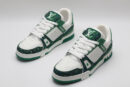 Louis Vuitton LV Trainer Crystal Embellished Sneakers - White and Green