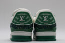 Louis Vuitton LV Trainer Crystal Embellished Sneakers - White and Green