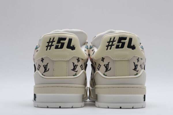 Louis Vuitton LV Trainer Low-Top Sneakers - Beige with Multi-Color Monogram - Image 6