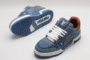 Louis Vuitton LV Trainer Low-Top Sneakers - Blue Denim and Tan