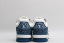 Louis Vuitton LV Trainer Low-Top Sneakers - Blue Denim and White