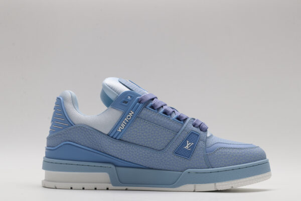 Louis Vuitton LV Trainer Low-Top Sneakers - Light Blue - Image 5