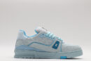Louis Vuitton LV Trainer Low-Top Sneakers - Light Blue Embossed Monogram