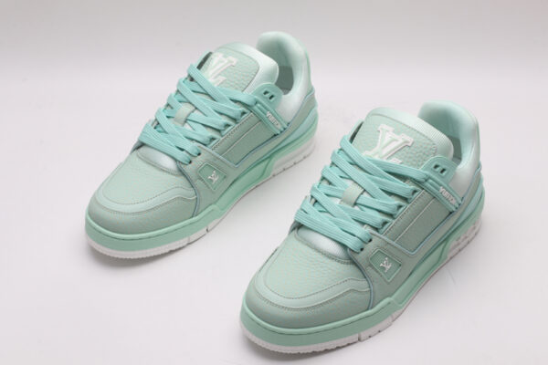 Louis Vuitton LV Trainer Low-Top Sneakers - Mint Green - Image 3