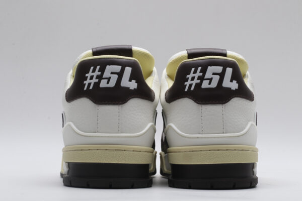 Louis Vuitton LV Trainer Low-Top Sneakers - White and Brown Monogram - Image 6