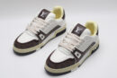 Louis Vuitton LV Trainer Low-Top Sneakers - White and Brown Monogram