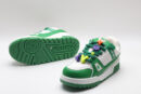 Louis Vuitton LV Trainer Low-Top Sneakers - White and Green with Orange/Purple Accents