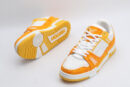 Louis Vuitton LV Trainer Low-Top Sneakers - White and Orange Monogram Canvas