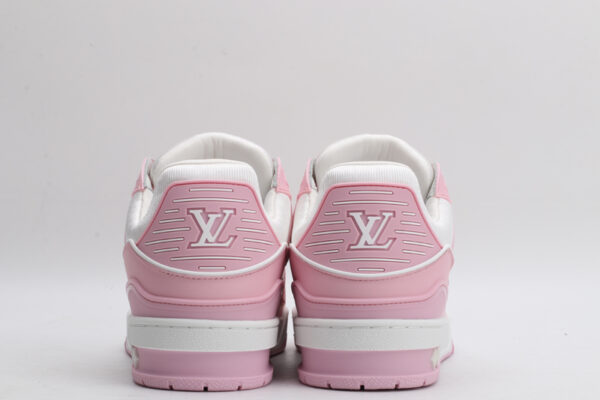 Louis Vuitton LV Trainer Low-Top Sneakers - White and Pink - Image 6