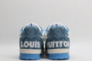 Louis Vuitton LV Trainer Mid-Top Sneakers - White and Blue Denim