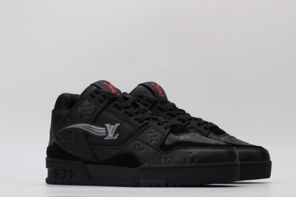 Louis Vuitton LV Trainer 'Monogram Eclipse Black Red' - Image 6